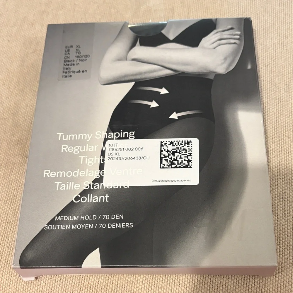 H&M Black Shaping Tights 70 Denier/NIB/XL